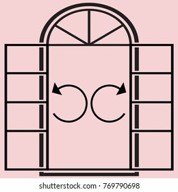window.arrow refresh, reload, rotation, vector icon