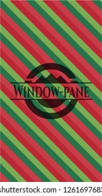 Window-pane christmas badge.