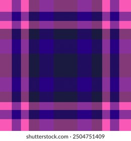 Windowpane pattern plaid fabric, styling vector tartan seamless. Apartment background textile texture check in indigo and dark colors palette.