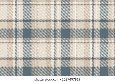 Padrão de tartan xadrez de painel de janelas, têxtil de textura sem costura de máquinas. Difícil tecido verificar fundo de vetor em pastel e paleta de cores claras.
