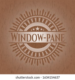 Window-pane wood emblem. Retro. Vector Illustration.