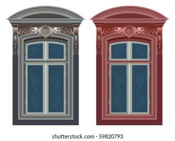 windows against white background, abstract vector art illustration