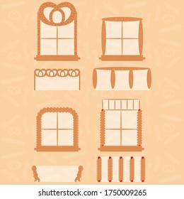 Windows Bakery Elements in white background
