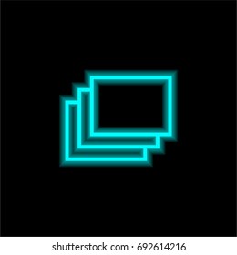 Windows blue glowing neon ui ux icon. Glowing sign logo vector