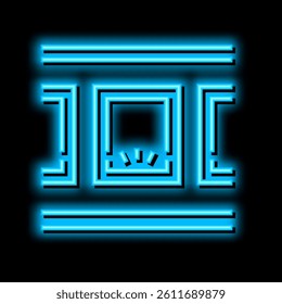 windows bottom lighting neon light sign vector. windows bottom lighting illustration