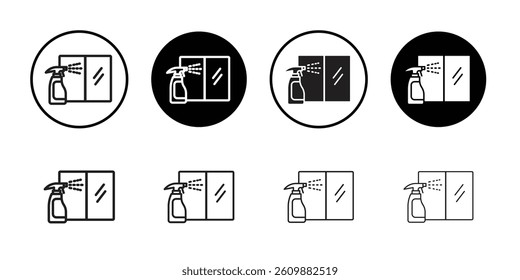 Windows cleaning icon Simple thin outline
