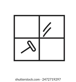 Windows Cleaning Icon, Suitable for Maintenance and Cleaning Themes