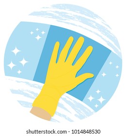 Windows cleaning vector icon.