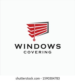 windows covering logo illustration vector icon design template 
