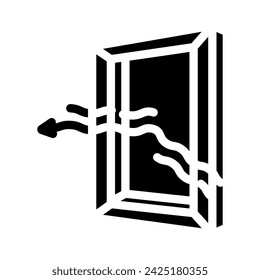windows energy efficient glyph icon vector. windows energy efficient sign. isolated symbol illustration