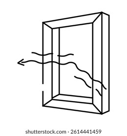 windows energy efficient line icon vector. windows energy efficient sign. isolated contour symbol black illustration