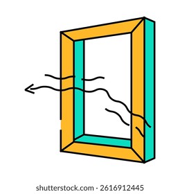 windows energy efficient line icon vector. windows energy efficient sign. isolated symbol illustration