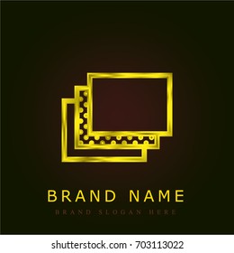 Windows golden metallic logo