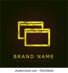 Windows golden metallic logo