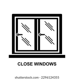 Windows icon. Close windows icon isolated on background vector illustration.