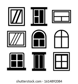 windows icon isolated sign symbol vector illustration - Collection of high quality black style vector icons
