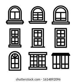 windows icon isolated sign symbol vector illustration - Collection of high quality black style vector icons
