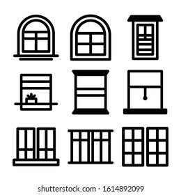 windows icon isolated sign symbol vector illustration - Collection of high quality black style vector icons
