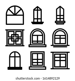 windows icon isolated sign symbol vector illustration - Collection of high quality black style vector icons

