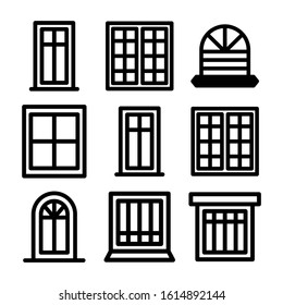 windows icon isolated sign symbol vector illustration - Collection of high quality black style vector icons
