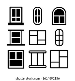 windows icon isolated sign symbol vector illustration - Collection of high quality black style vector icons
