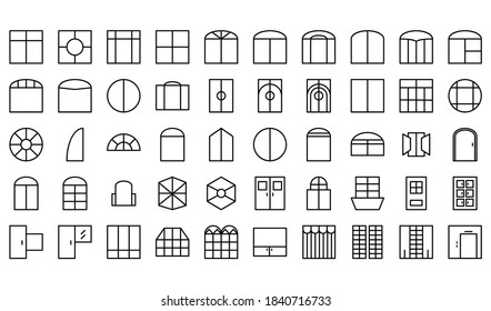 Windows icon pack. icons with minimalist concept line style. suitable for your project.Building icon pack. icons with minimalist concept line style. suitable for your project.