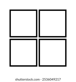 ícone do windows vetor fundo branco linha preta