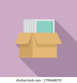 icono del cuadro de instalación de Windows. Ilustración plana del icono vectorial del cuadro de instalación de ventanas para el diseño web