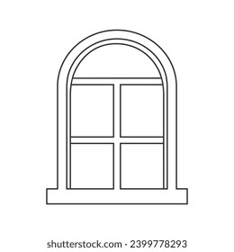 Windows line icon isolated sign symbol vector illustration high quality black style vector icon