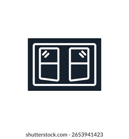 windows lock icons isolated on White Background. Flat style design