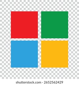 Forma do logotipo do Windows - Emblema de Quadrados de Quatro Cores