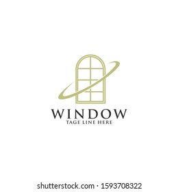 Windows logo. Silhouette vector icons collection with placeholder text for business and real estate branding and business cards.