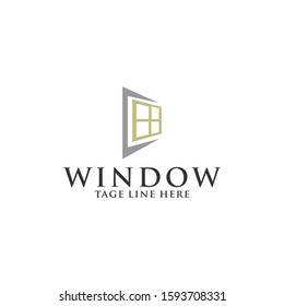 Windows logo. Silhouette vector icons collection with placeholder text for business and real estate branding and business cards.