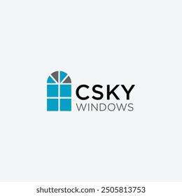 Windows logo, window, indoor, estate, exterior, home, architecture, construction, house logo fully editable vector template