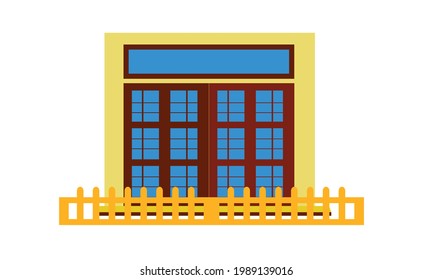 The windows look out on the scenery is beautiful and natural.