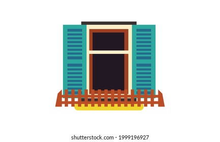 The windows look out on the scenery is beautiful and natural.