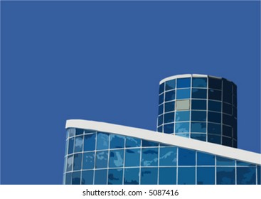 Windows of modern business building