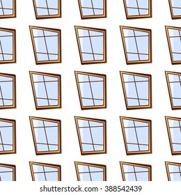 windows on the building seamless. vector illustration