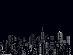 Windows On City Skylines In Black And White