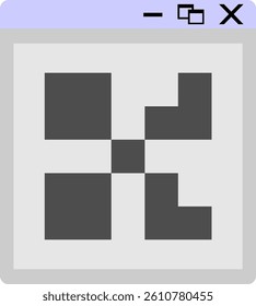 Windows Pop Up Letter Vector Element Alphabet X