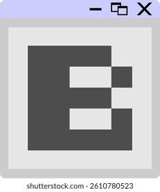 Windows Pop Up Letter Vector Element Alphabet B