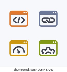 Windows & Settings - Composite Icons. A set of 4 professional, pixel-aligned icons.