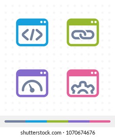 Windows & Settings - Mix Icons. A set of 4 professional, pixel-aligned icons.