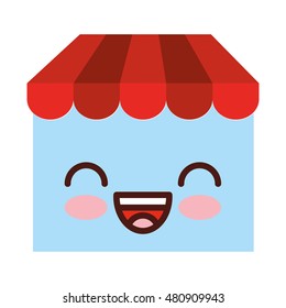 windows store shop kawai comic vector illustration design