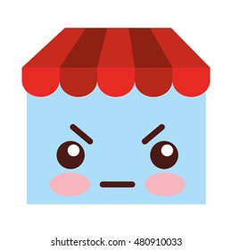 windows store shop kawai comic vector illustration design