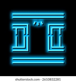 windows top lighting neon light sign vector. windows top lighting illustration