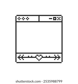 arte de pixels do quadro da interface do usuário do windows