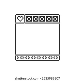 windows ui frame pixel art