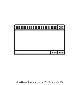 windows ui frame pixel art