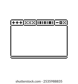 arte de pixels do quadro da interface do usuário do windows